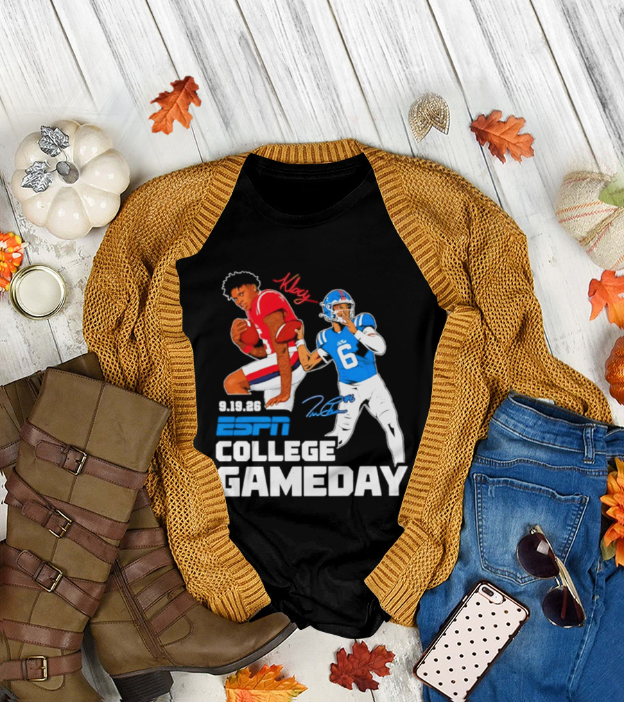 Ole Miss Football 2026 ESPN College Gameday King Number 6 T-Shirt