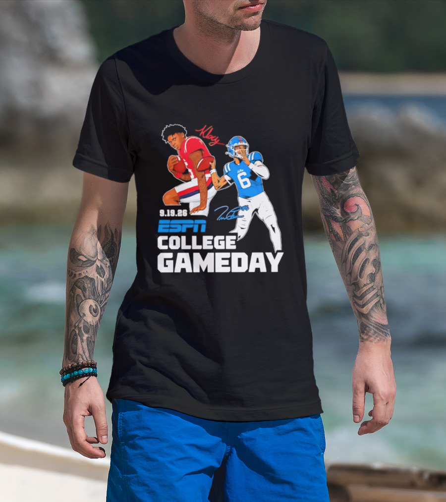 Ole Miss Football 2026 ESPN College Gameday King Number 6 T-Shirt