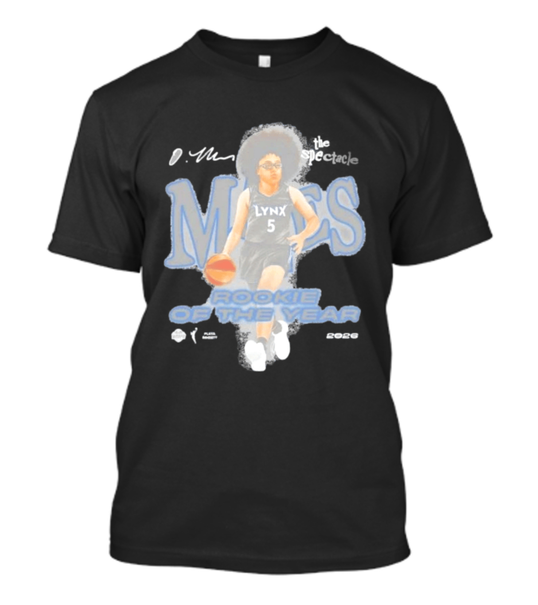 Olivia Miles Minnesota Lynx Playa Society Rookie Of The Year 2026 T-Shirt
