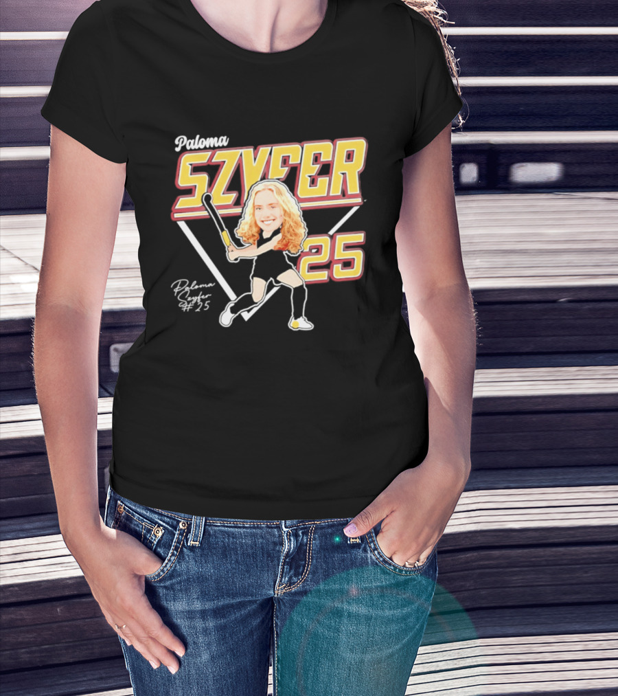 Paloma Szyfer 25 Oberlin Hockey NCAA Caricature T-Shirt