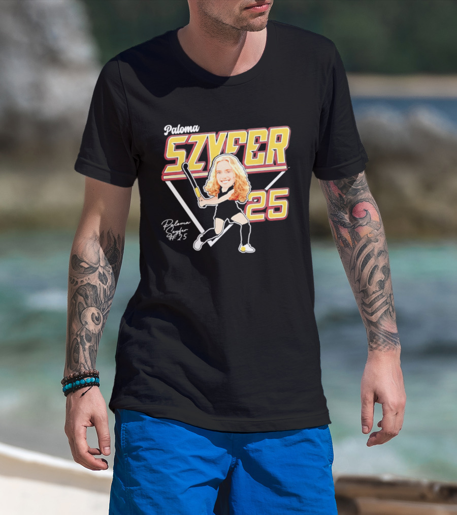 Paloma Szyfer 25 Oberlin Hockey NCAA Caricature T-Shirt