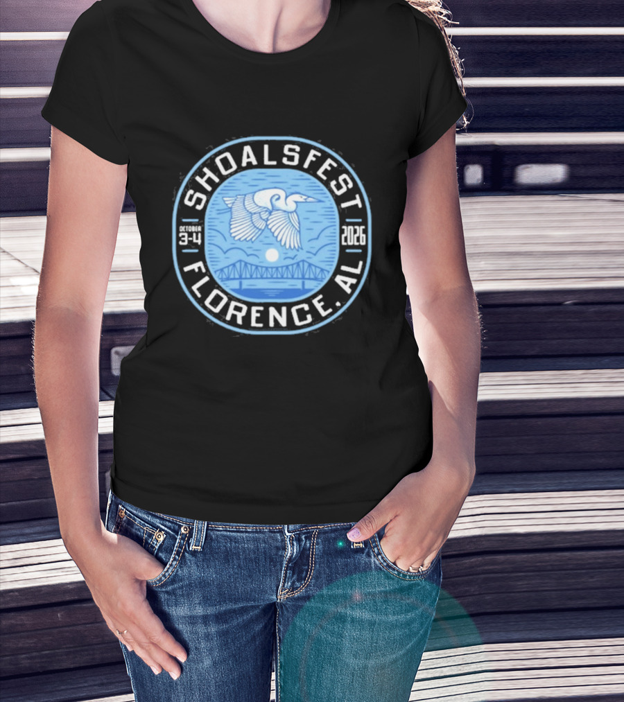 ShoalsFest 2026 Florence Alabama McFarland Park October 3 Bird And Bridge T-Shirt