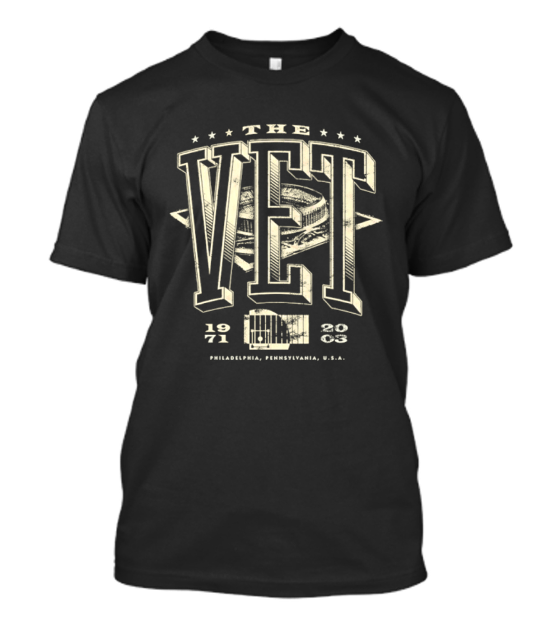 The VET 1971 2003 Philadelphia Stadium USA Baseball Field Helmet T-Shirt
