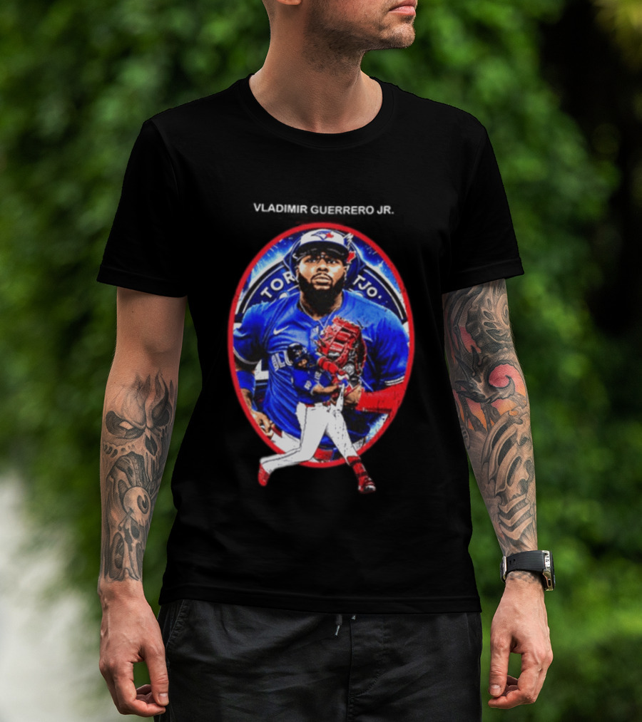 Vladimir Guerrero Jr Toronto Blue Jays Baseball Two Sided T-Shirt