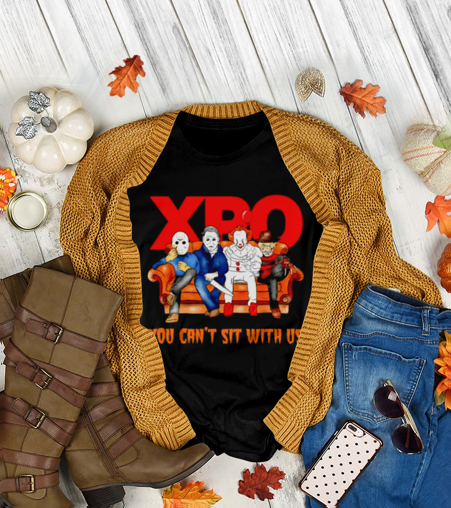 XPO Horror Movie Friends Halloween 2026 You Can't Sit With Us T-Shirt