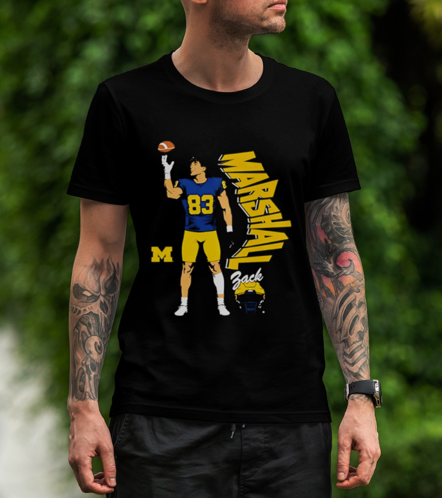 Zack Marshall Michigan Wolverines NCAA Football Number 83 Moment T-Shirt