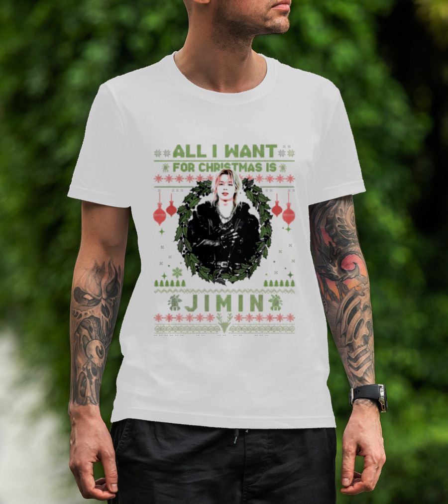 All I Want For Christmas Is Jimin BTS Ugly Christmas T-Shirt