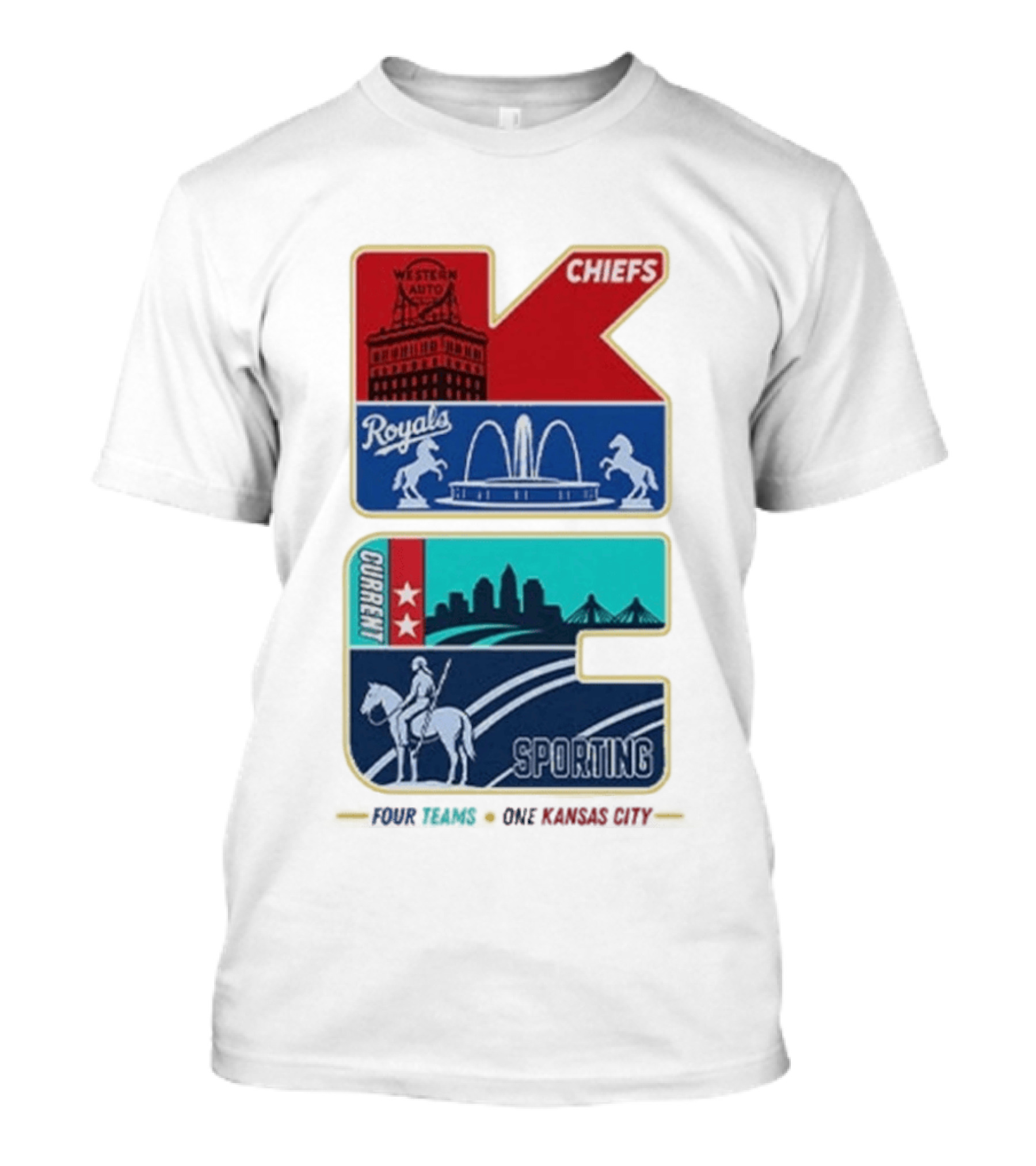 Chiefs Royals Current Sporting Kansas City Western Auto T-Shirt