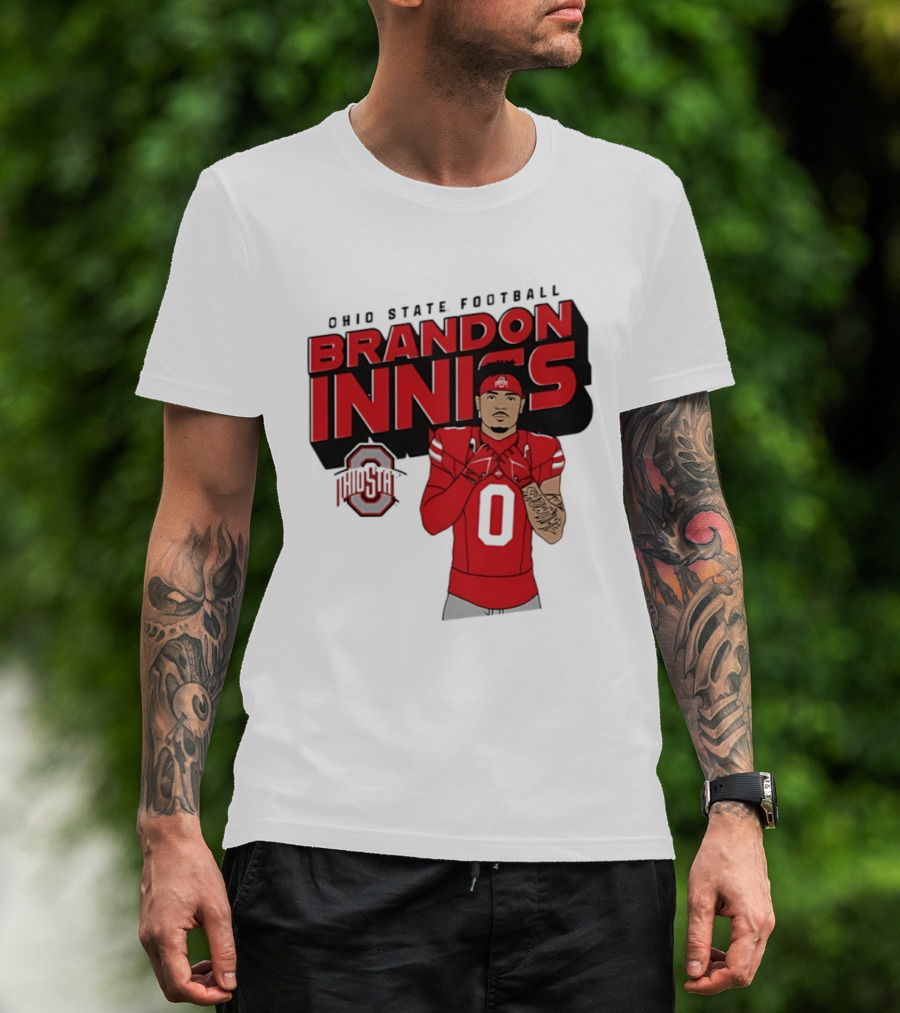 Ohio State Football Brandon Inniss Number 0 Ohio State T-Shirt