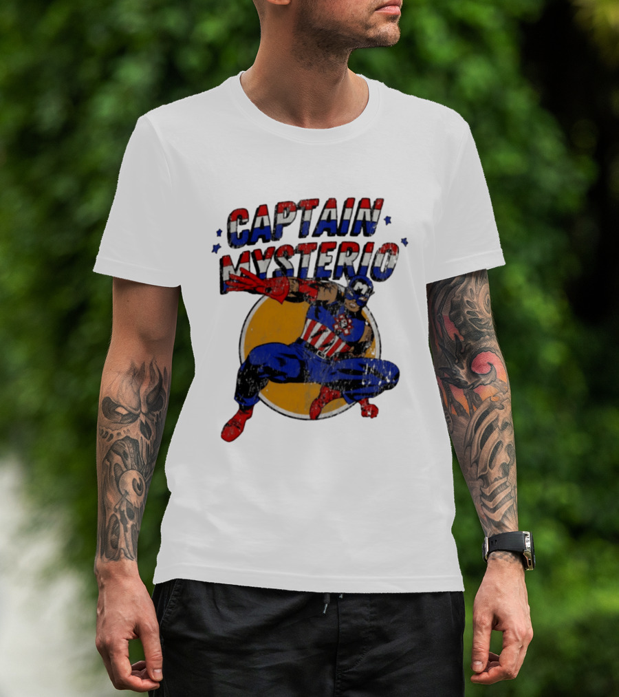 Captain Mysterio Lucha Libre Marvel Comics Mashup T-Shirt