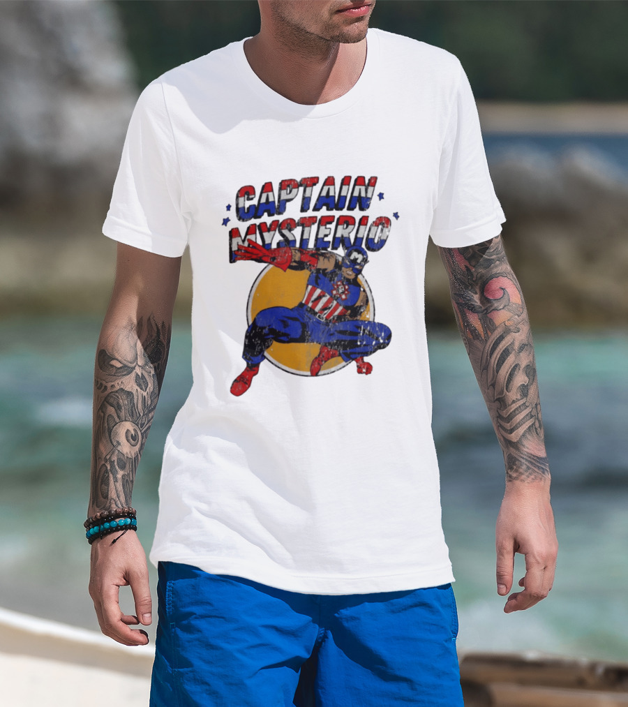 Captain Mysterio Lucha Libre Marvel Comics Mashup T-Shirt
