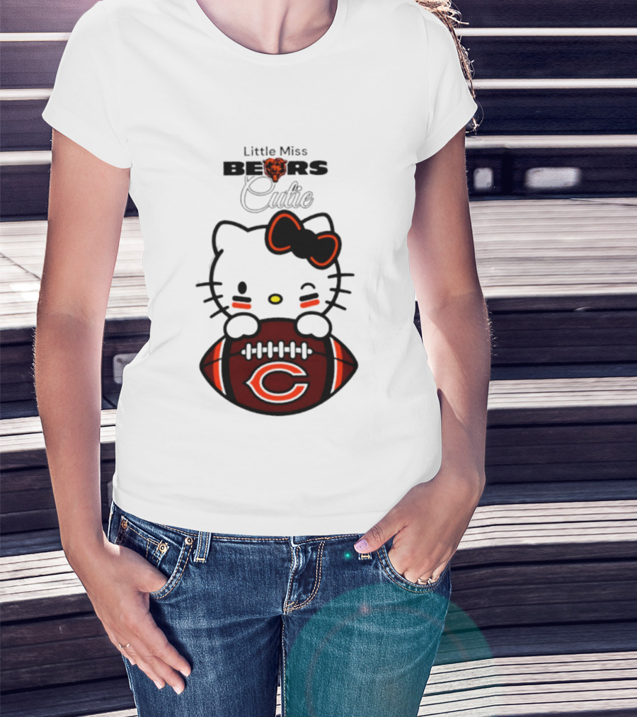 Chicago Bears 2026 Hello Kitty Little Miss Bears Cutie Football Edition T-Shirt