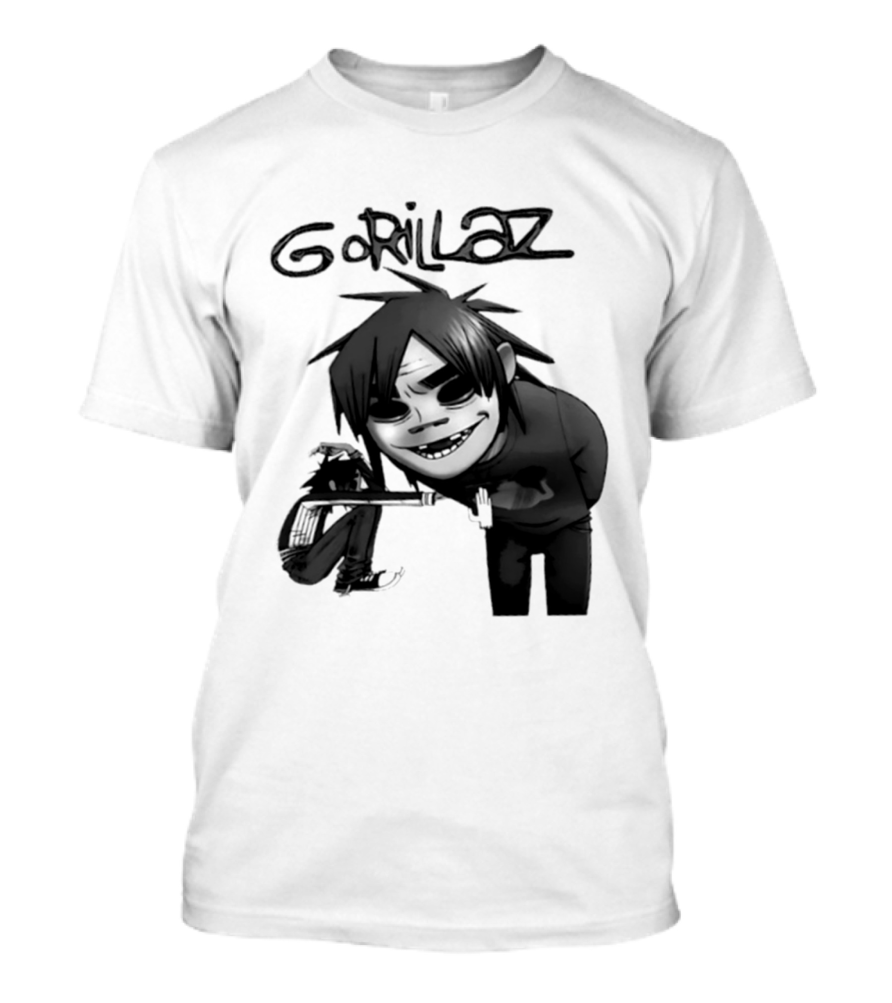 Gorillaz Band Damon Albarn Jamie Hewlett Character Art Alternative Rock T-Shirt