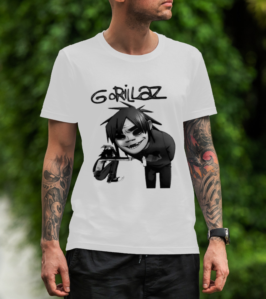 Gorillaz Band Damon Albarn Jamie Hewlett Character Art Alternative Rock T-Shirt