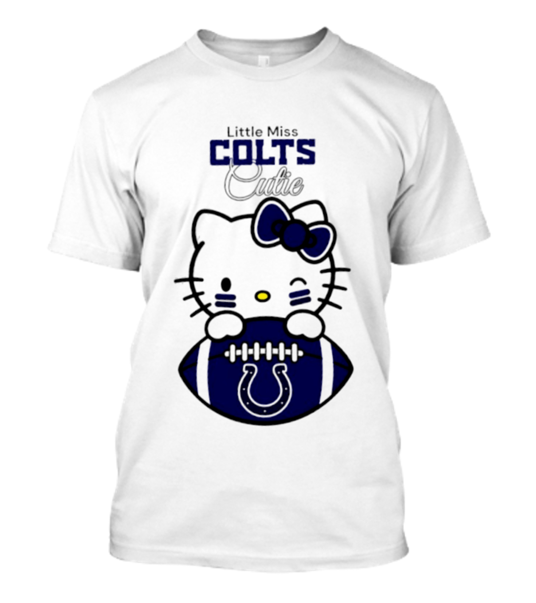 Indianapolis Colts X Hello Kitty Little Miss Colts Cutie Football 2026 Season T-Shirt