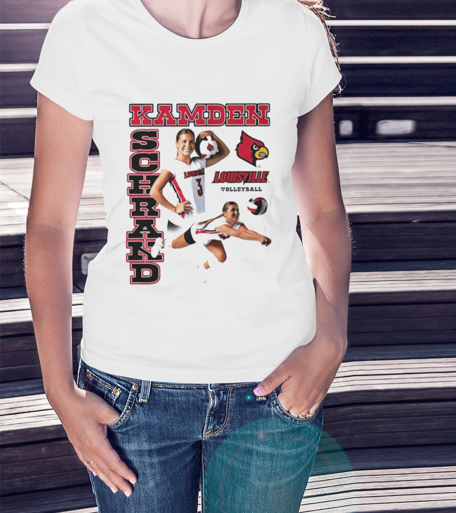 Kamden Schrand Louisville Cardinals Volleyball NCAA Sports Team Player Action T-Shirt