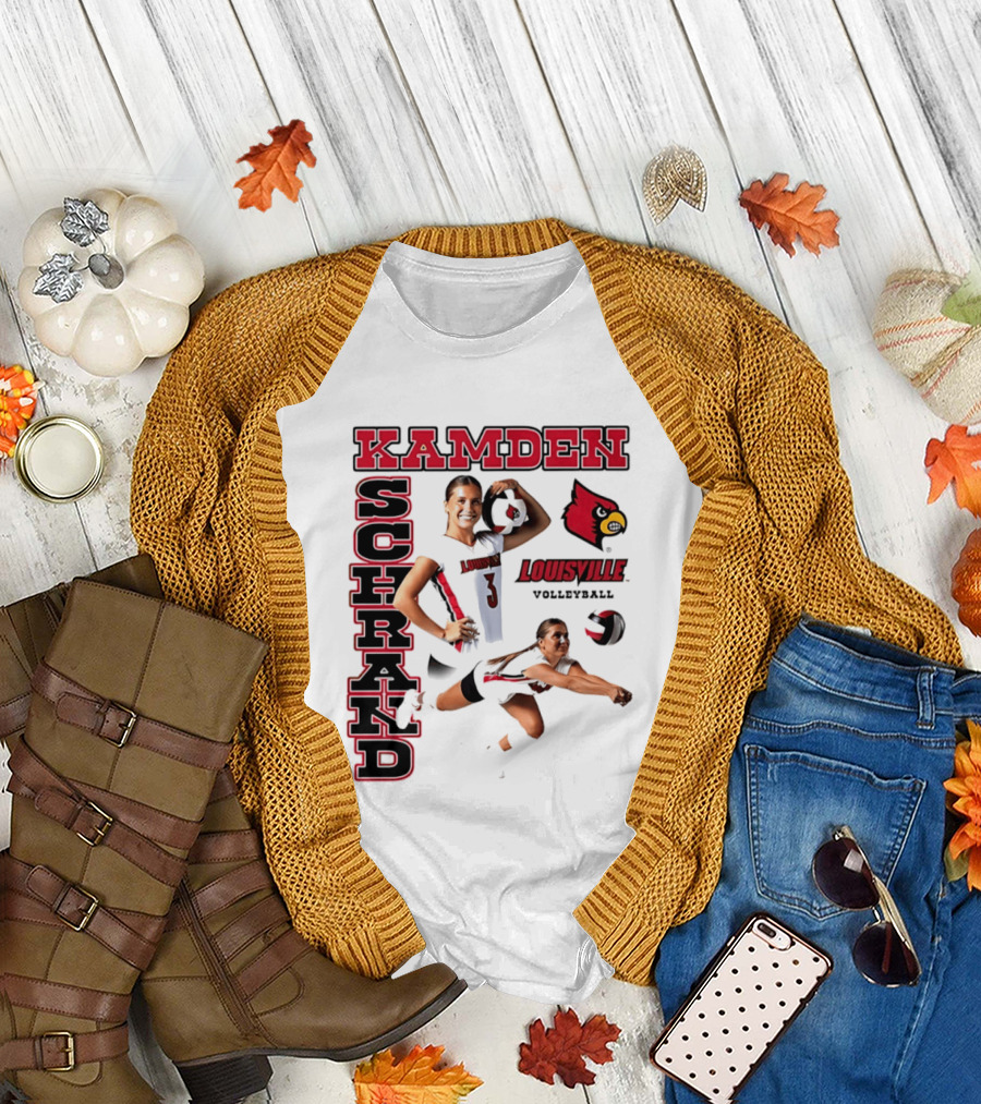 Kamden Schrand Louisville Cardinals Volleyball NCAA Sports Team Player Action T-Shirt