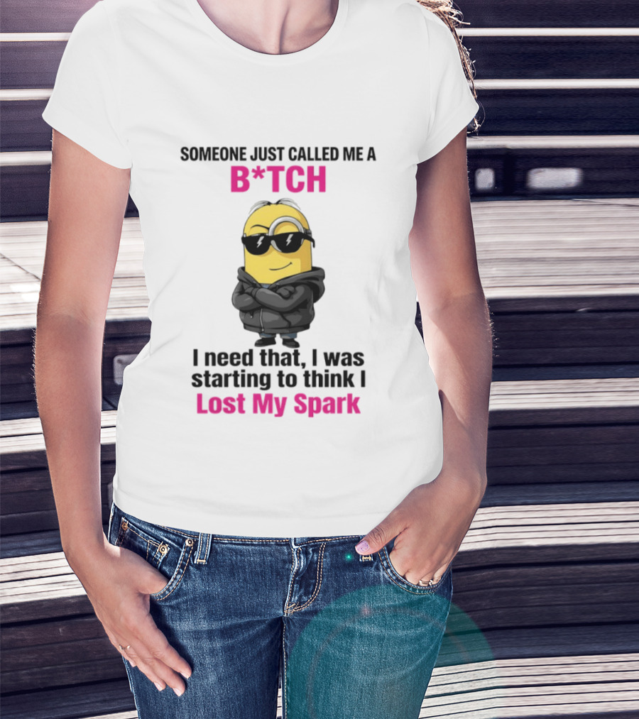 Minions Someone Just Called Me B*tch I Need That I Was Starting To Think I Lost My Spark T-Shirt