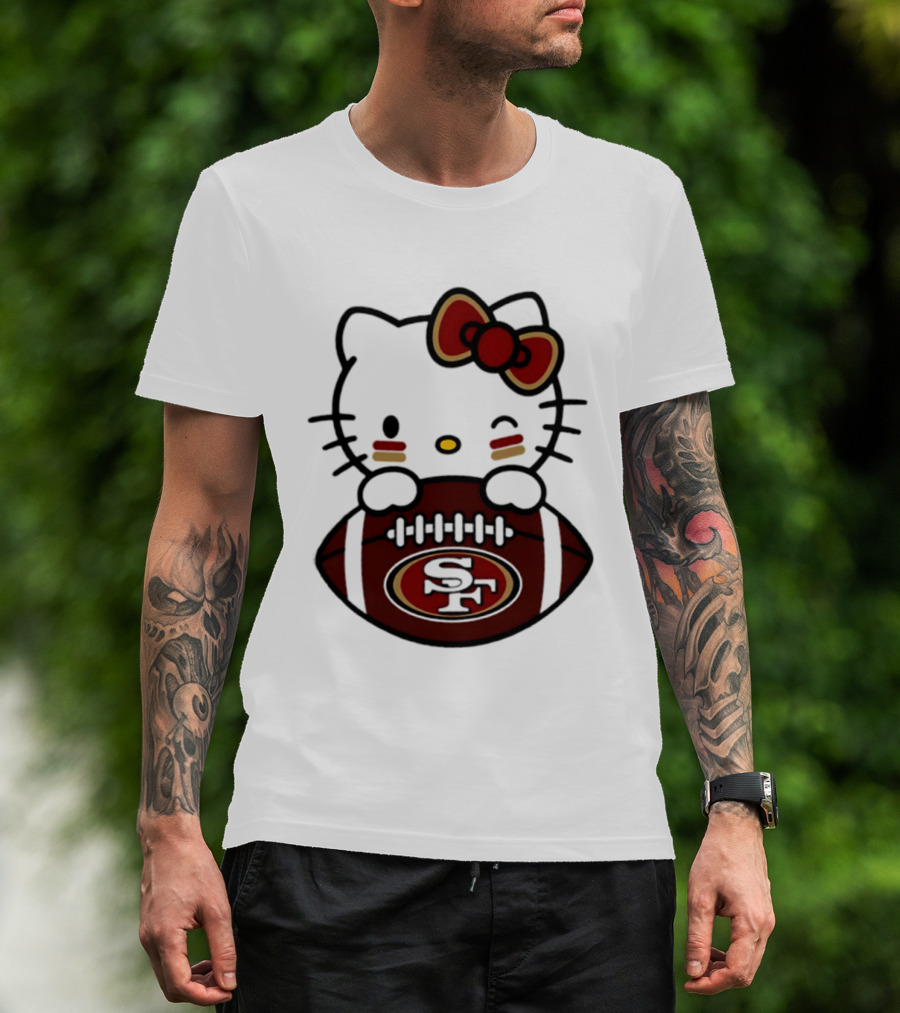San Francisco 49ers Hello Kitty Collaboration Football 2026 Season T-Shirt