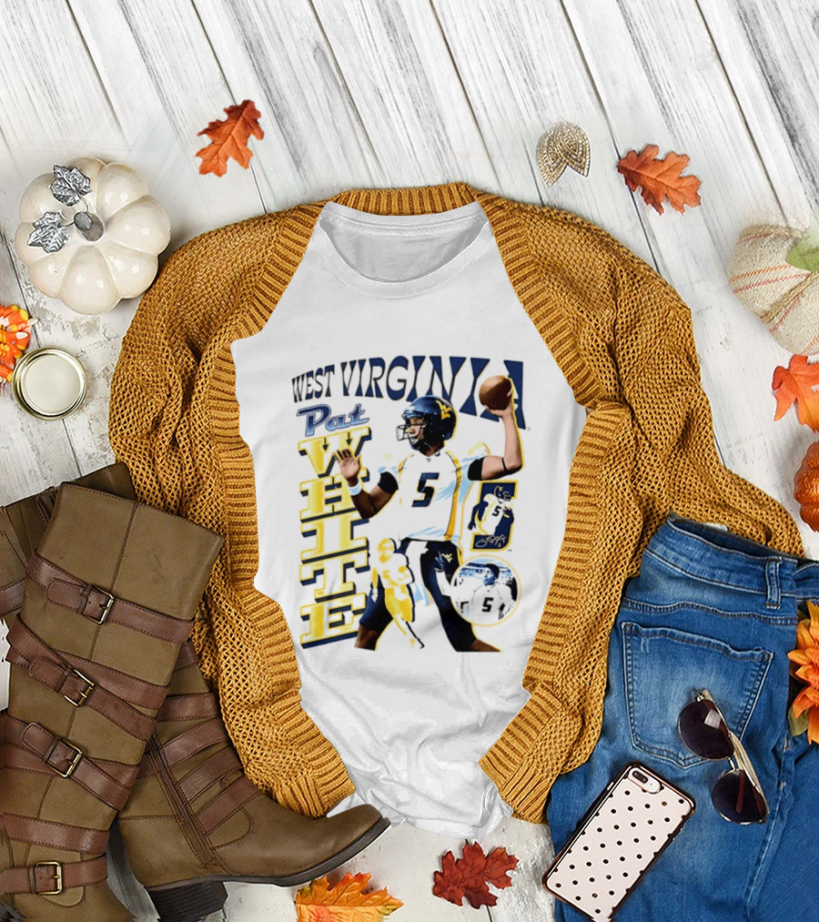 West Virginia Pat White NCAA Football Player Number 5 T-Shirt