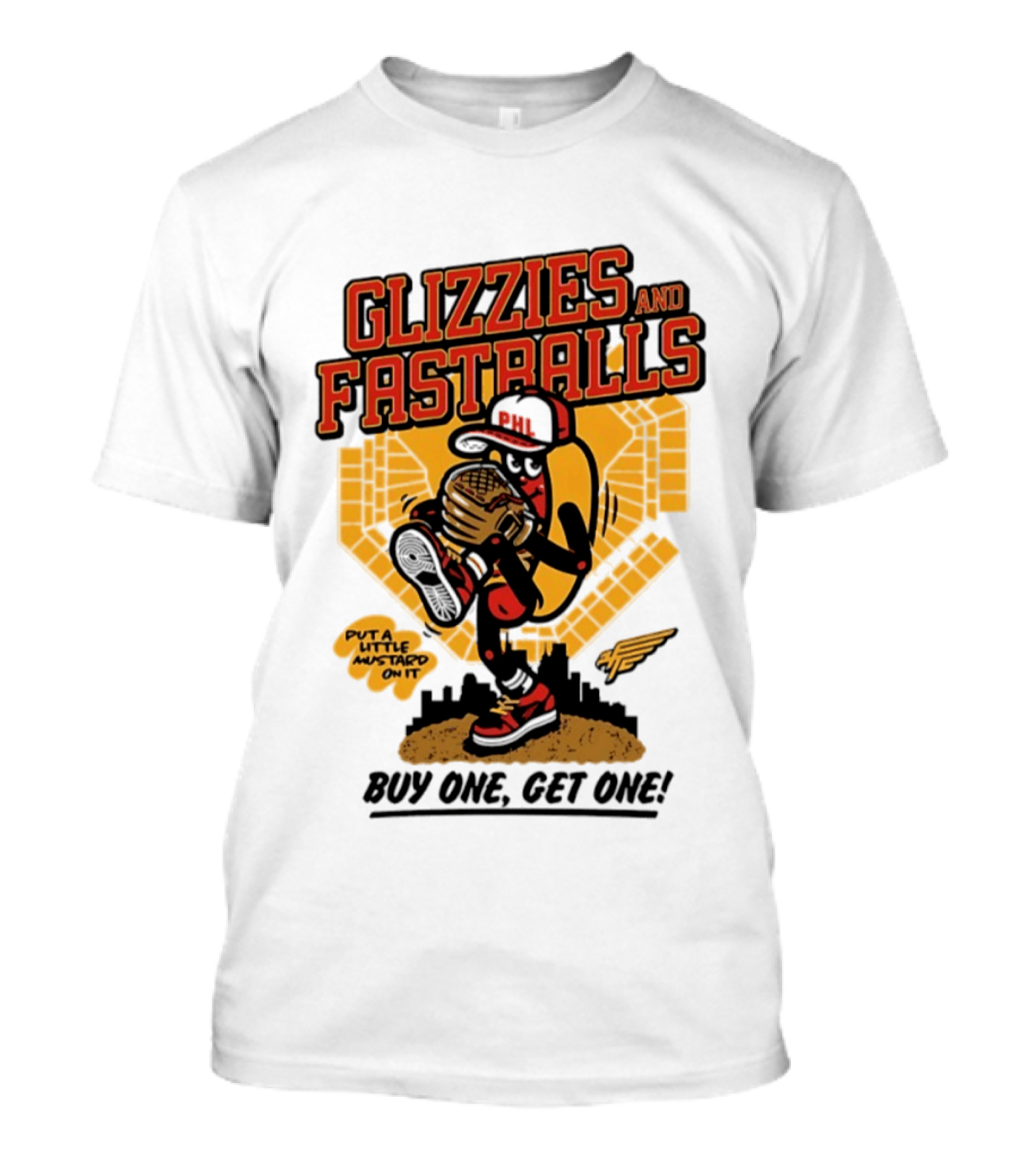 Glizzies And Fastballs Philly Baseball Buy One Get One T-Shirt