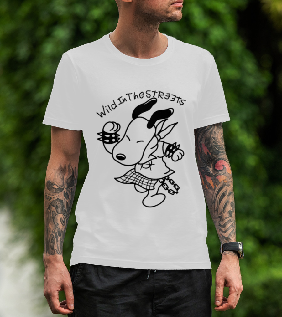 Wild In The Streets Snoopy Punk Rock Peanuts T-Shirt