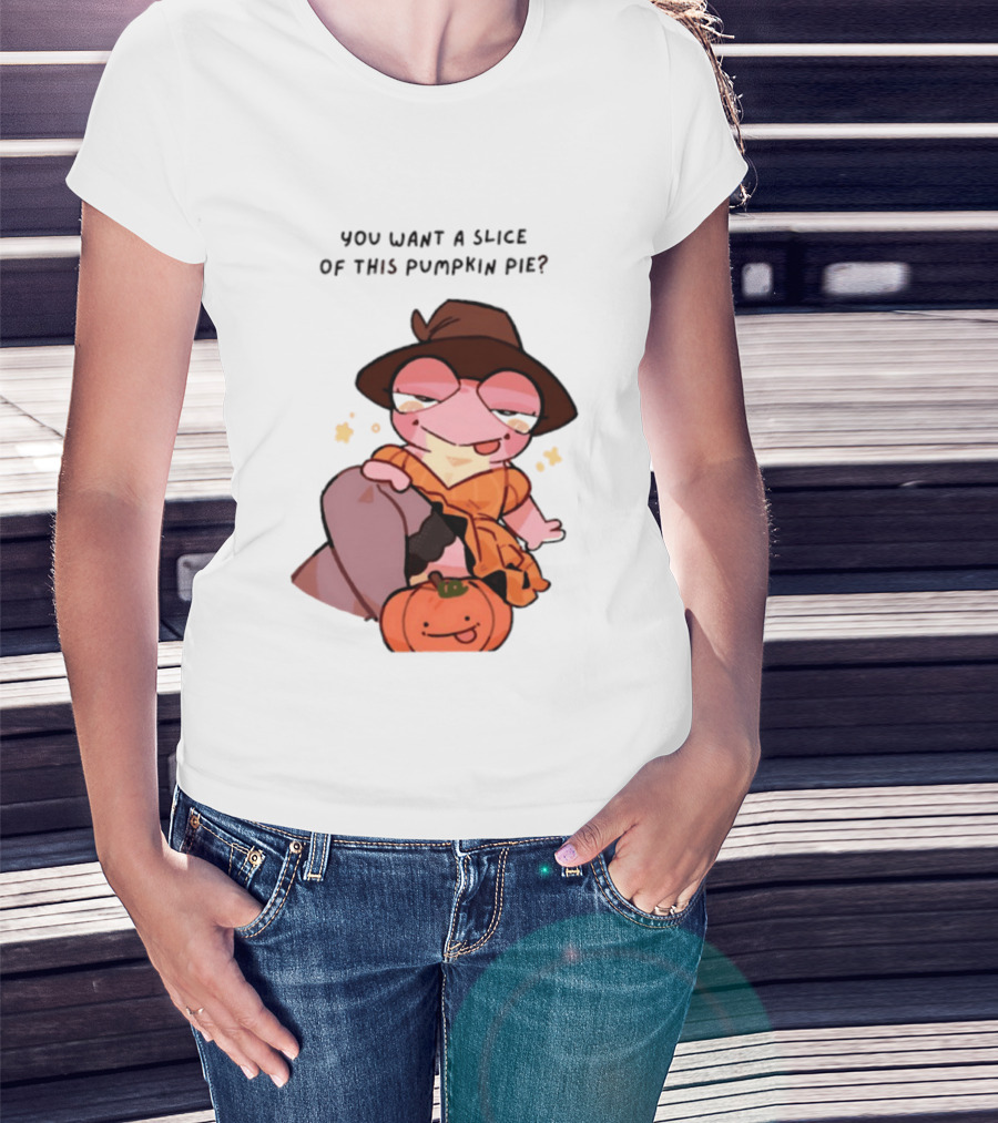 You Want A Slice Of This Pumpkin Pie Frog In Witch Hat With Pumpkin T-Shirt