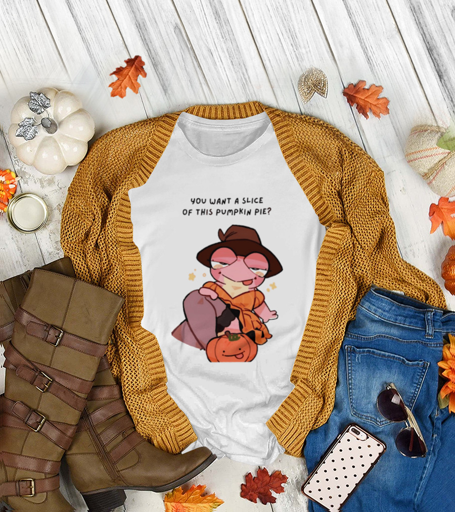 You Want A Slice Of This Pumpkin Pie Frog In Witch Hat With Pumpkin T-Shirt