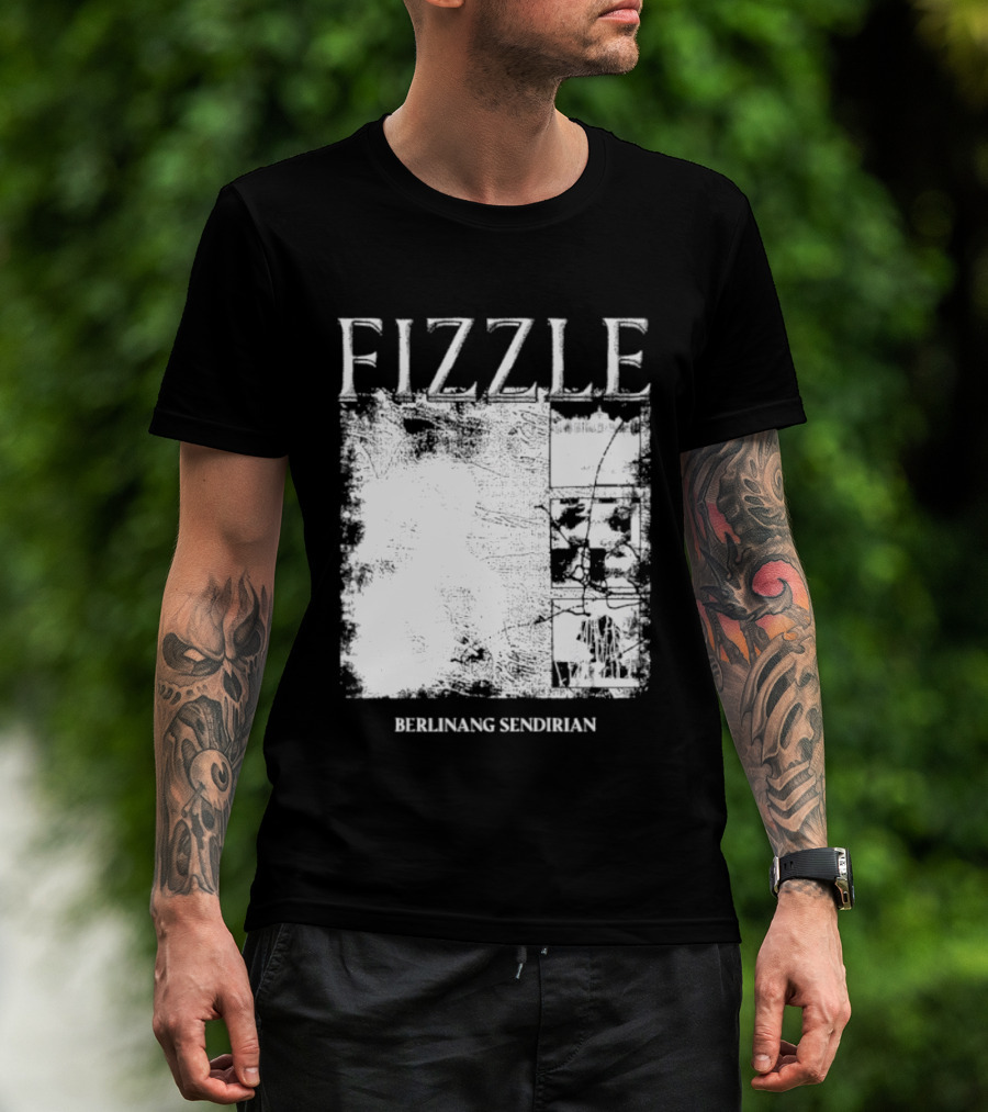 Fizzle Berlinang Sendirian Indie Rock Music T-Shirt