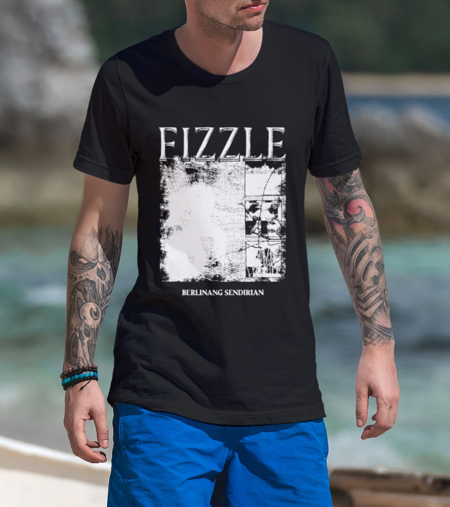 Fizzle Berlinang Sendirian Indie Rock Music T-Shirt