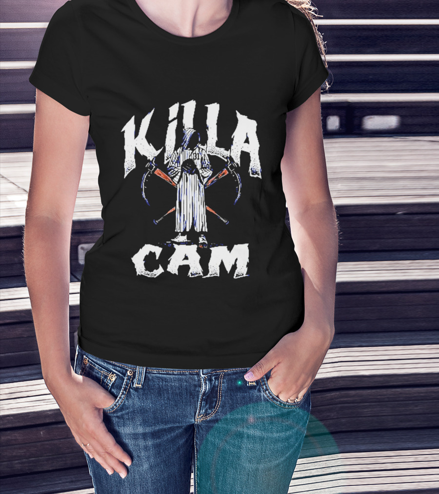 Killa Cam Grim Reaper Baseball Bat Crossed Scythes 2 T-Shirt