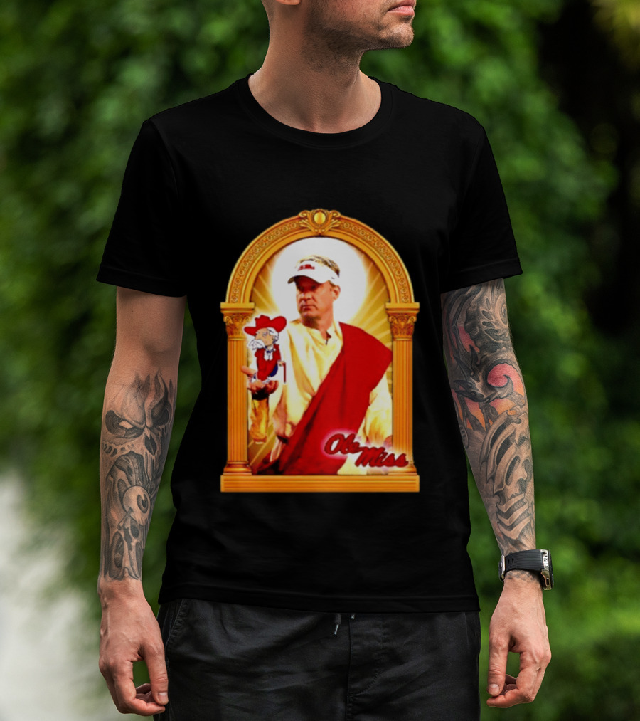 Lane Kiffin Ole Miss Colonel Reb Archway T-Shirt