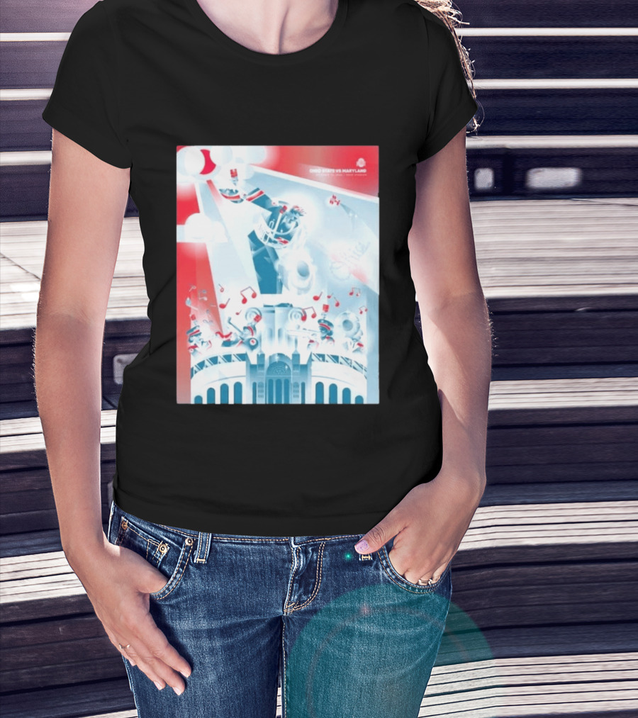 Ohio State Buckeyes Vs Maryland 2026 Football Stadium Celebration T-Shirt
