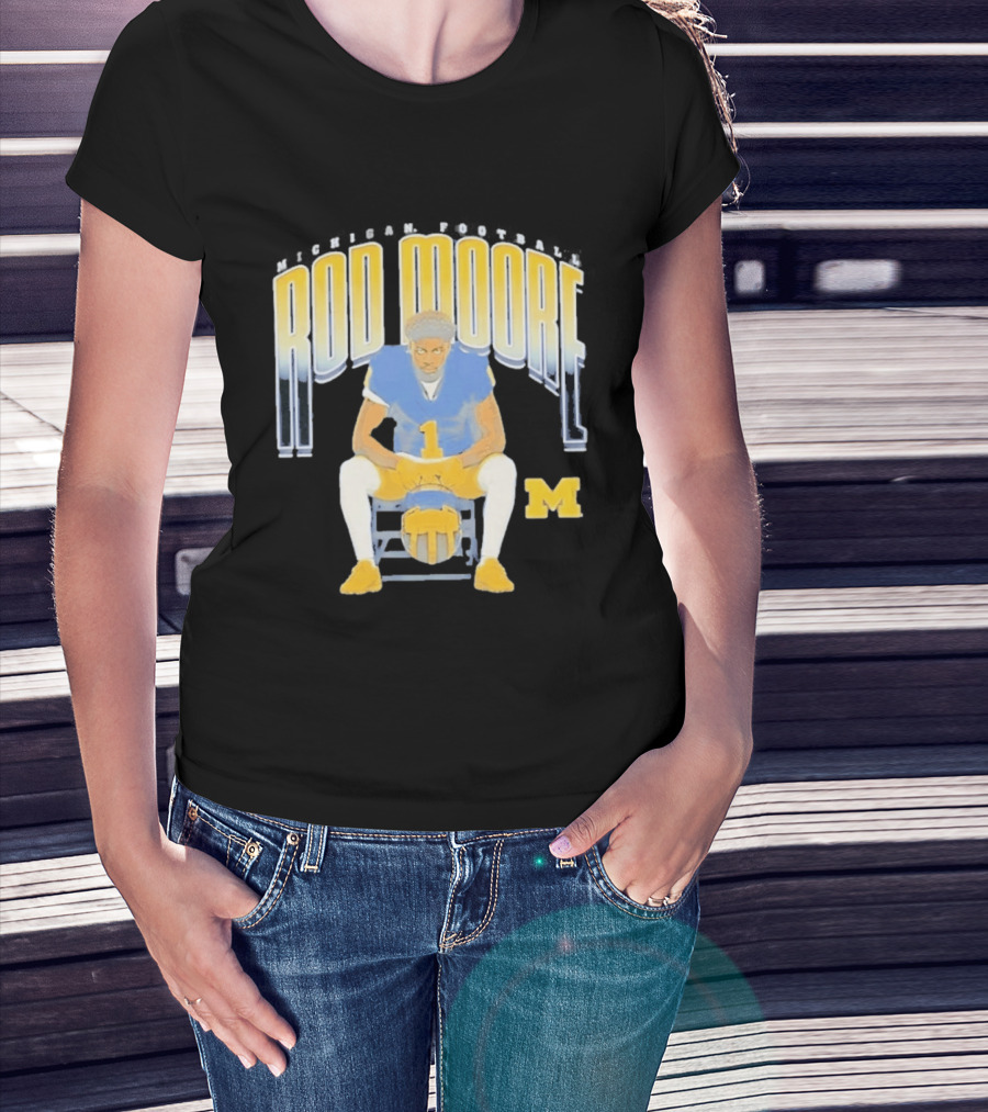 Rod Moore Michigan Wolverines Football Number 1 Player M T-Shirt