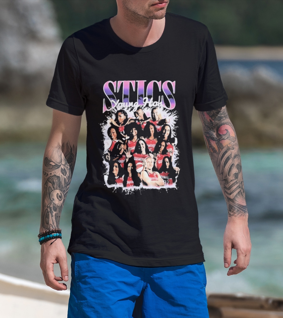 STICS Young Hos Washington Mystics Sports Team Collage T-Shirt