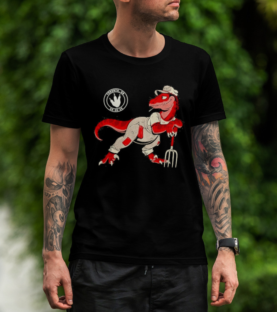 Red Clay Strays 2026 Toronto Ontario Event Dinosaur Farmer T-Shirt
