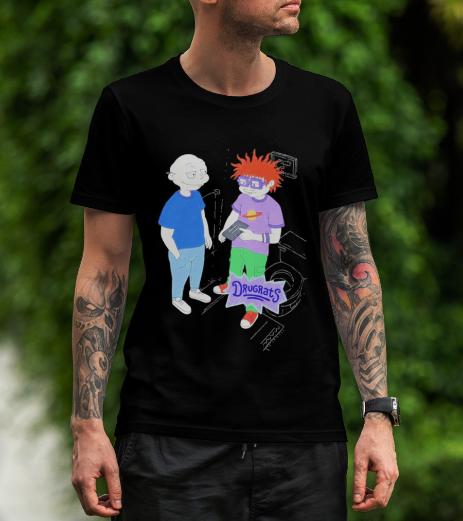 Tommy And Chuckie Drugrats Parody With Cartoon Characters T-Shirt