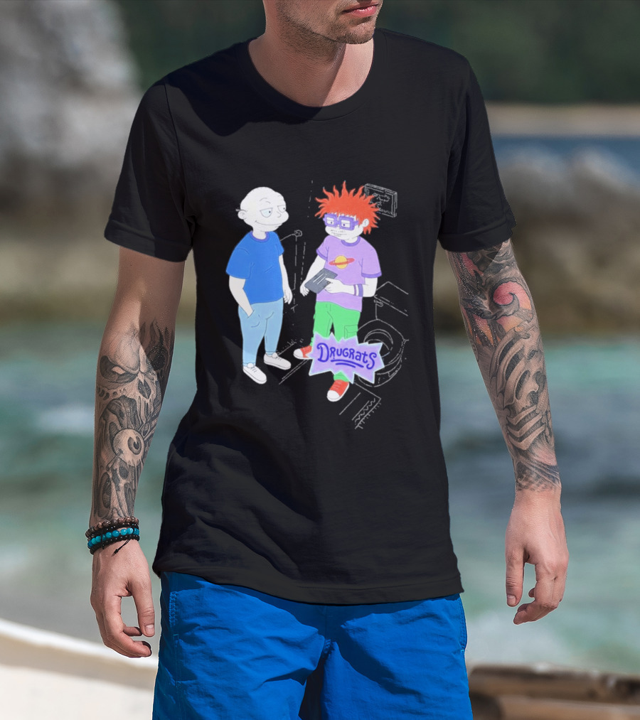 Tommy And Chuckie Drugrats Parody With Cartoon Characters T-Shirt