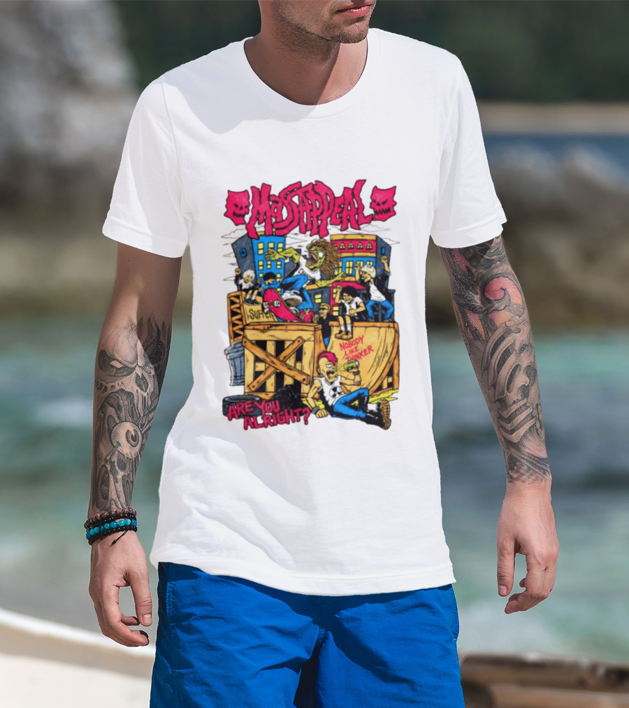 Massappeal Are You Alright Nobody Like Thinker Suffer Skateboarding Scene T-Shirt
