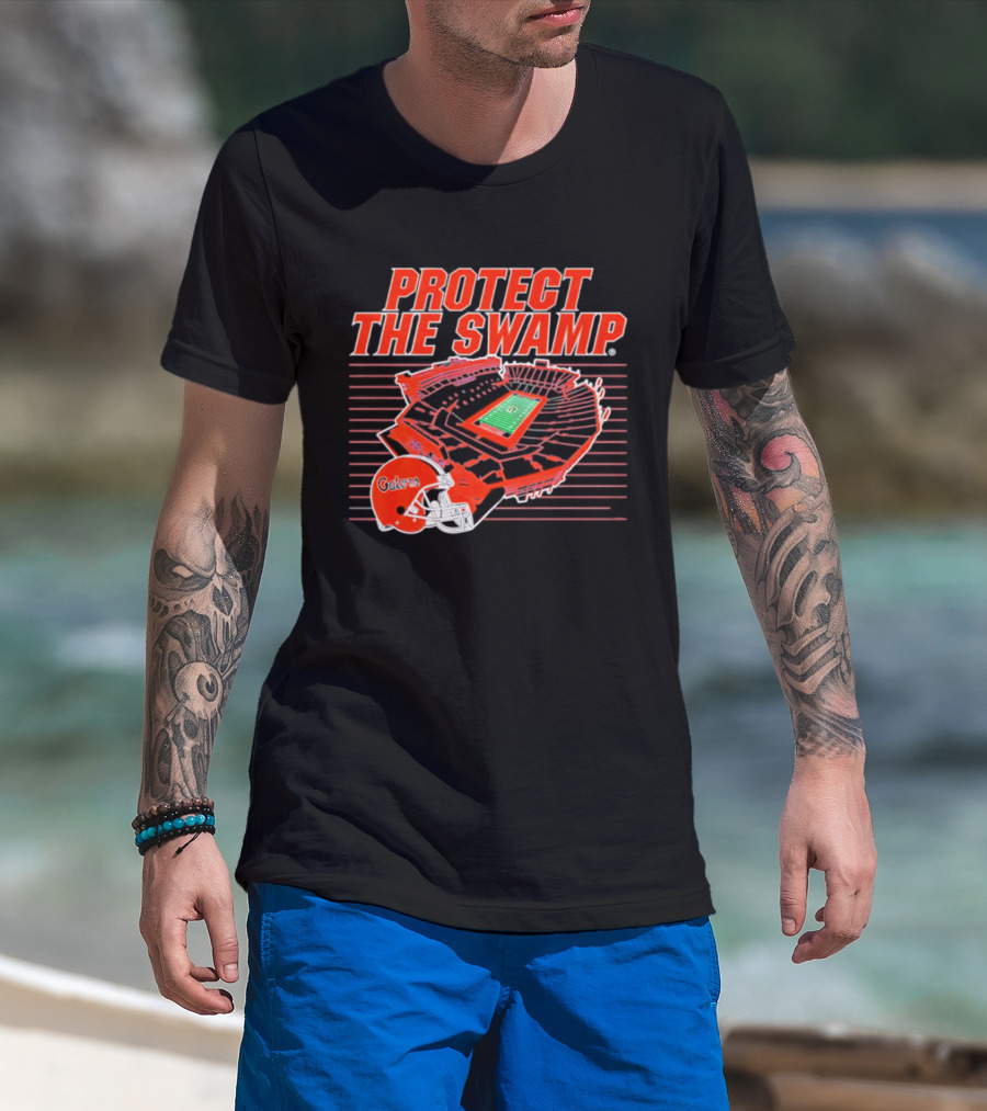 Florida Gators Protect The Swamp Stadium Helmet Football T-Shirt