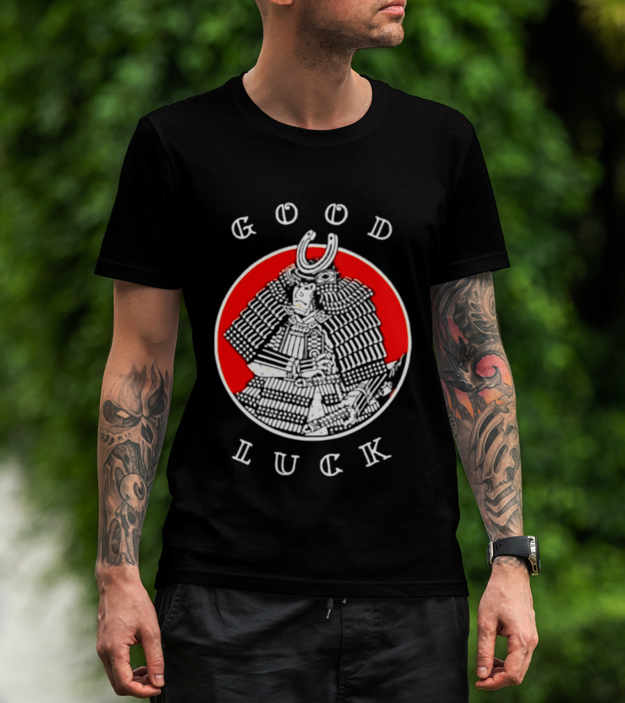Good Luck Samurai Warrior Red T-Shirt