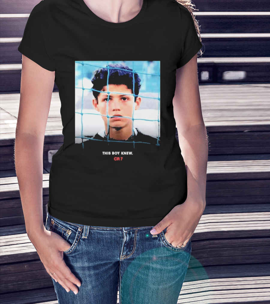 Cristiano Ronaldo Young Boy Knew CR7 Football Childhood Legend T-Shirt