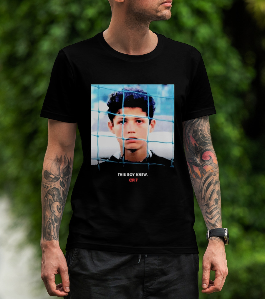 Cristiano Ronaldo Young Boy Knew CR7 Football Childhood Legend T-Shirt