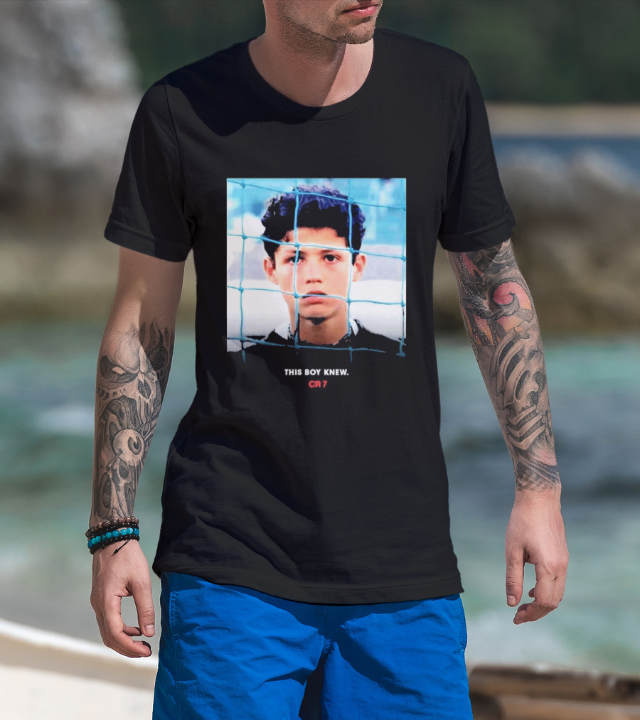 Cristiano Ronaldo Young Boy Knew CR7 Football Childhood Legend T-Shirt