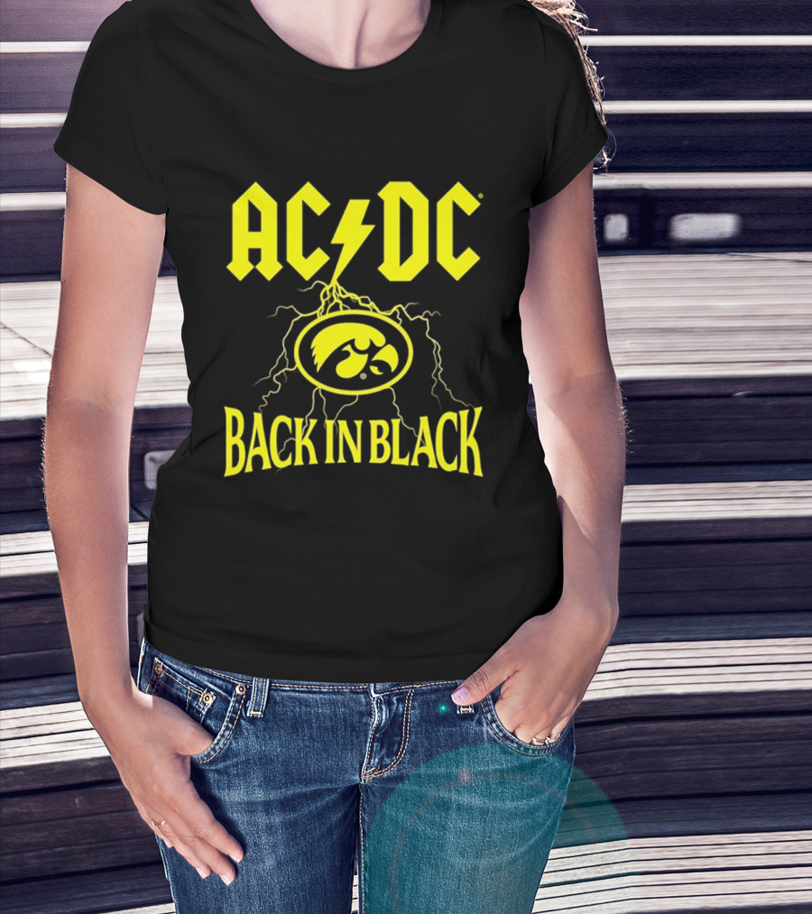 Iowa Hawkeyes AC DC Back In Black College GameDay 2026 T-Shirt