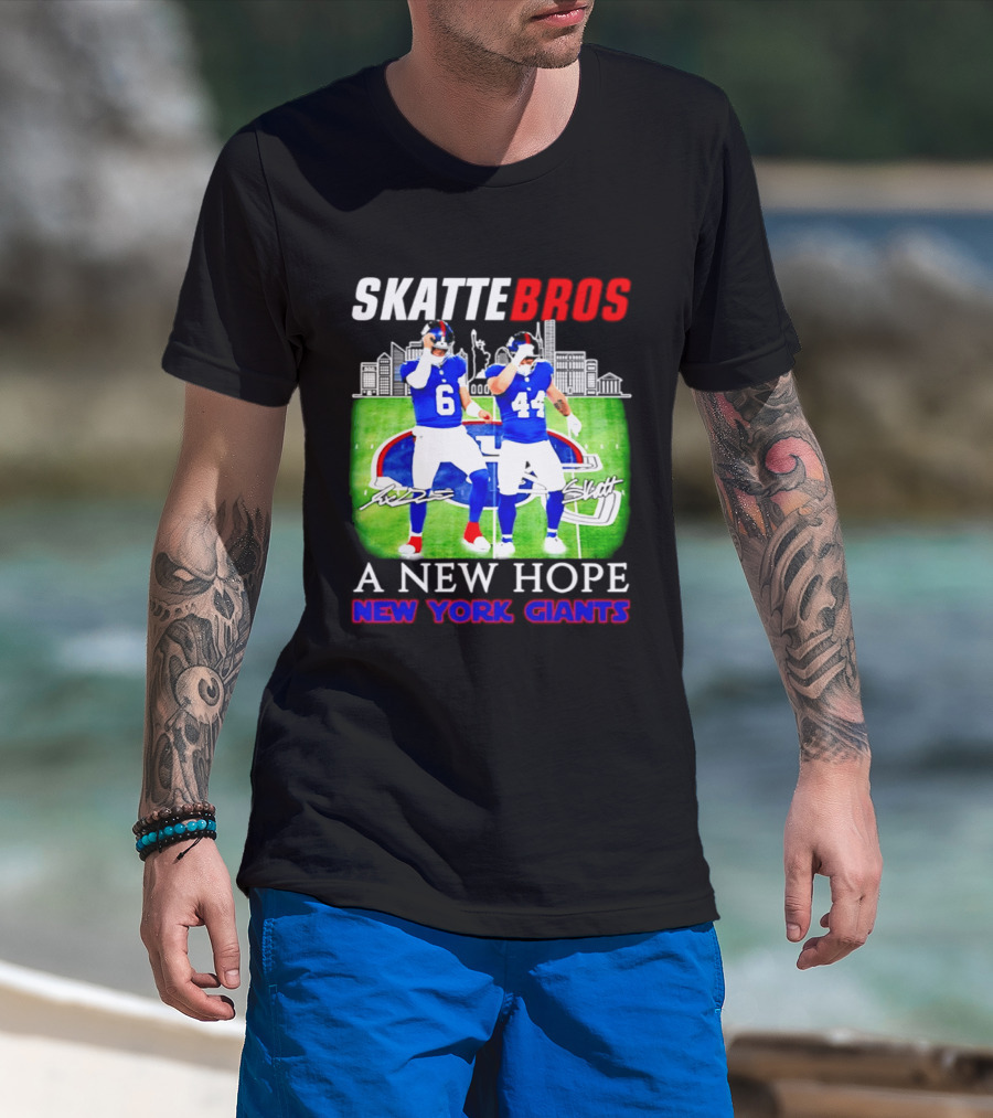 Skattebros Jaxson Dart Cam Skattebo New York Giants A New Hope T-Shirt