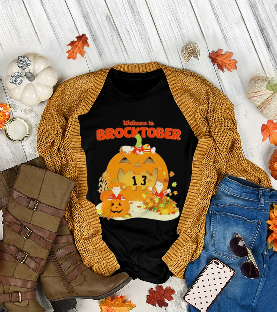 Welcome To Brocktober Brock Purdy 13 Halloween Pumpkin Fun T-Shirt