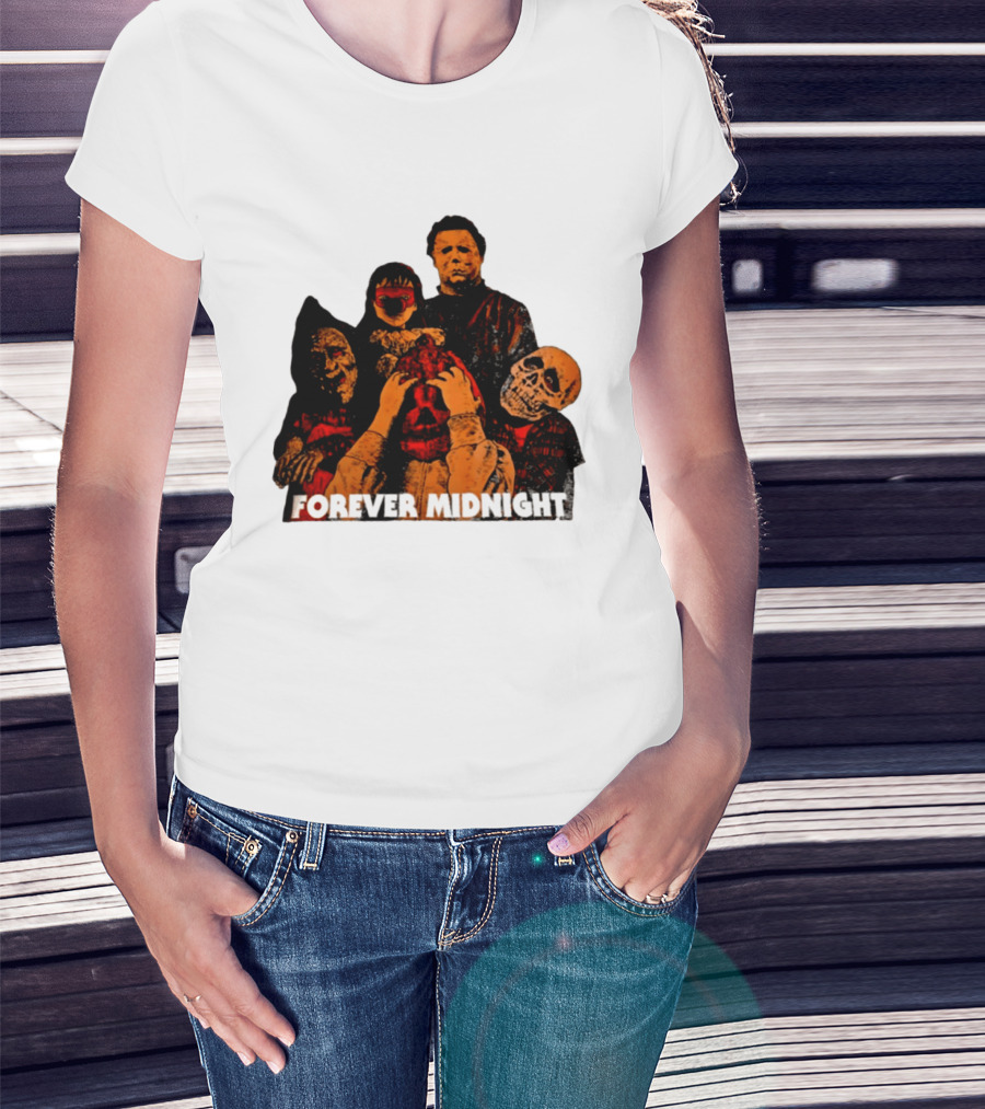 Forever Midnight Horror Icons Halloween Classic Characters T-Shirt