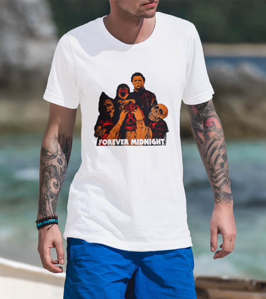 Forever Midnight Horror Icons Halloween Classic Characters T-Shirt