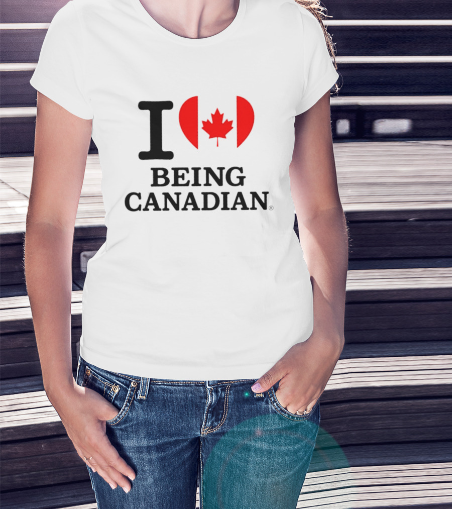 I Heart Maple Leaf Being Canadian T-Shirt